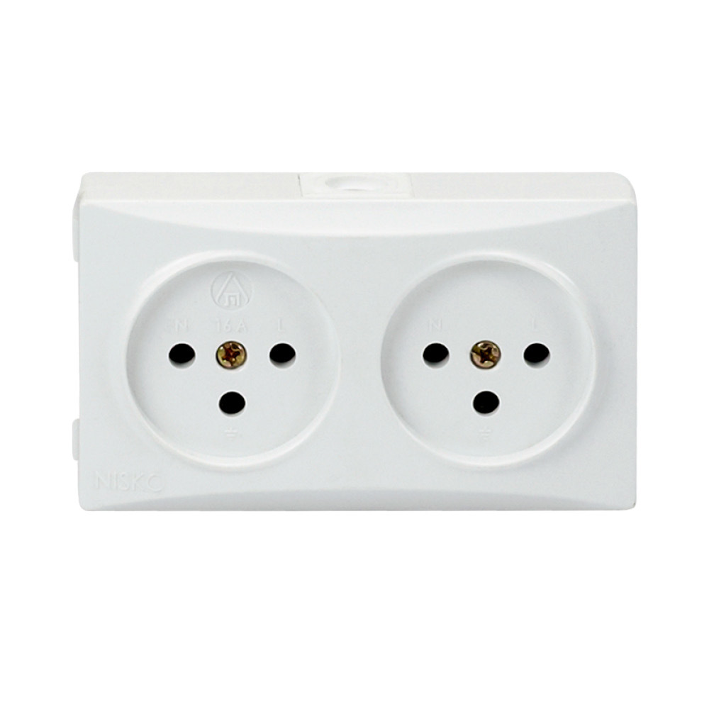 קופסת 2 שקעים על הטיח - N-NB2