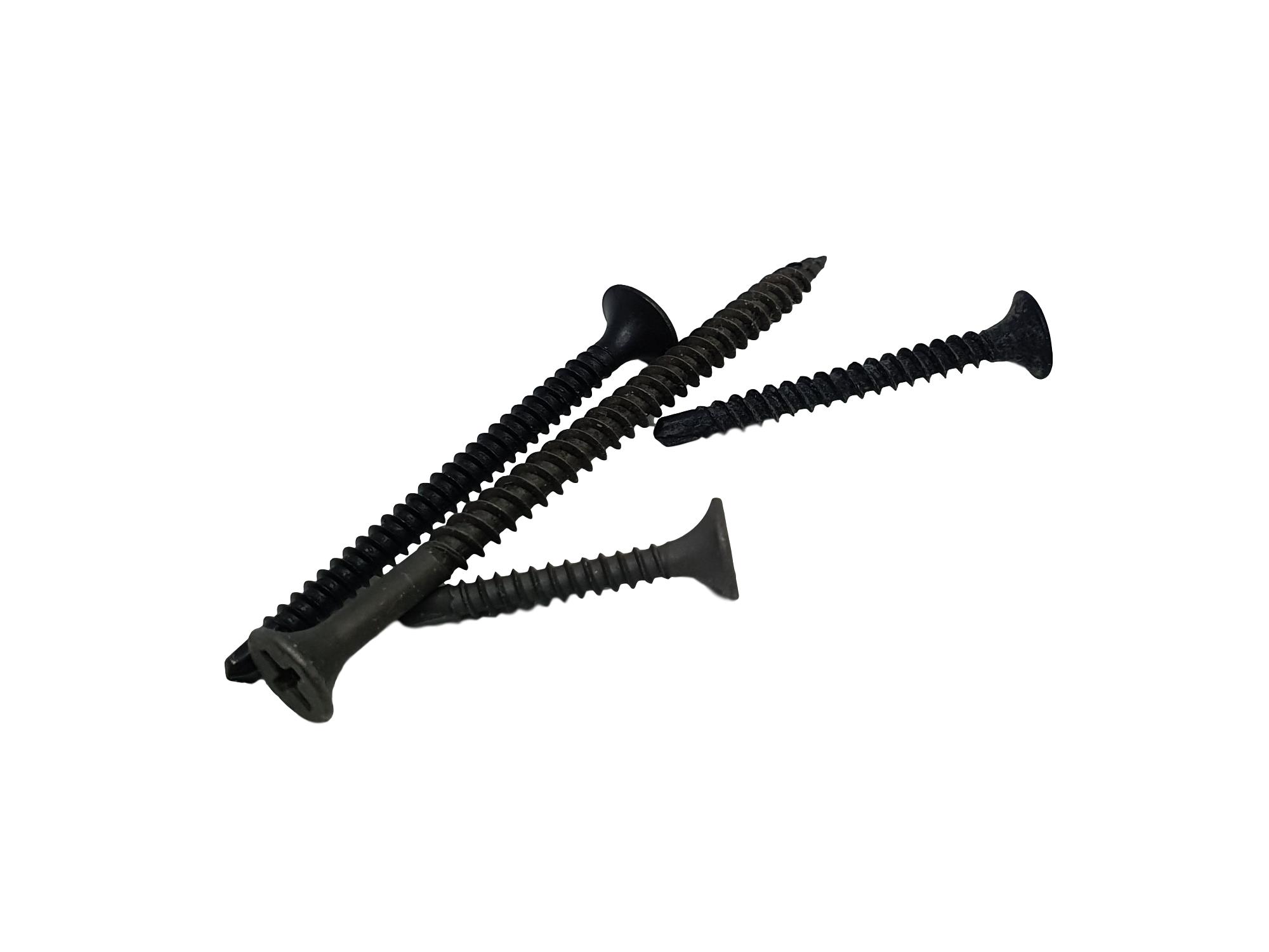 בורג גבס שחור שטוח ראש קודח