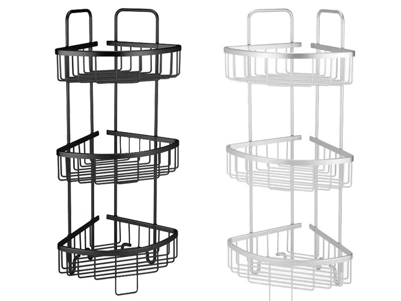 מדף פינתי תלת קומתי למקלחת - טורינו מט