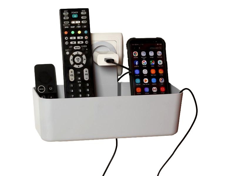 מדף שקע  לאחסון סמוך לשקע חשמל