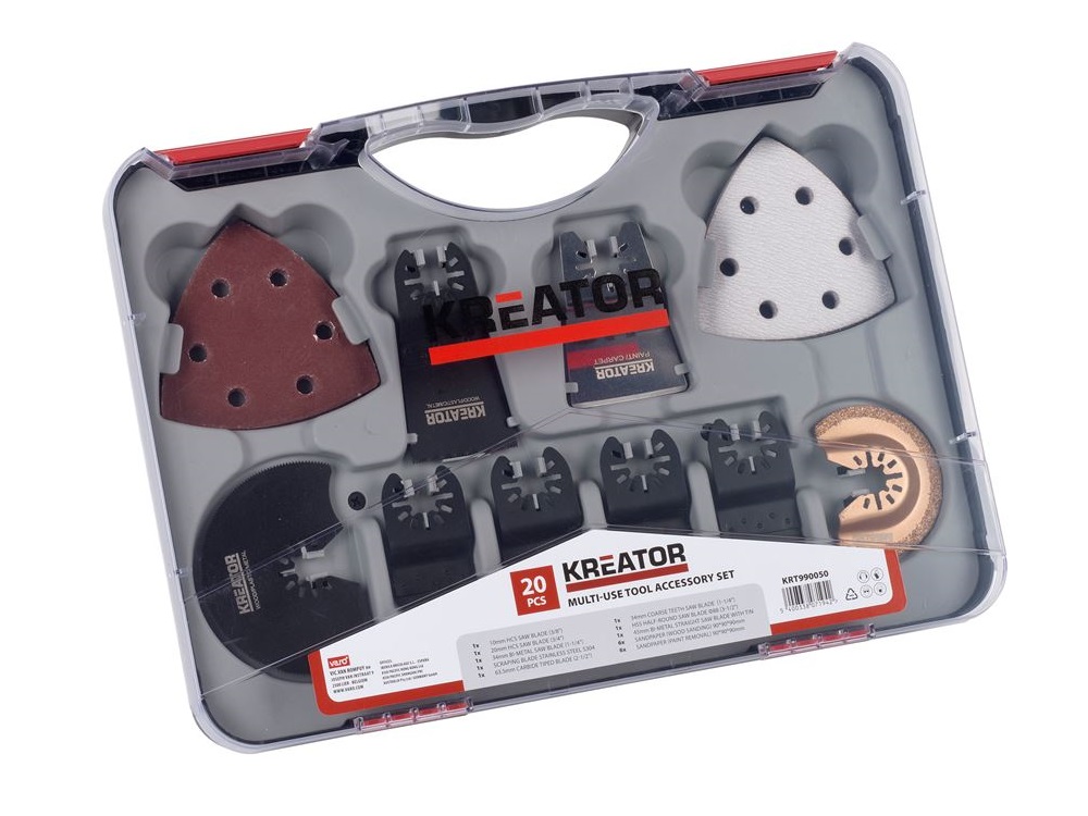 סט אביזרים למולטיטול 20 חלקים במזוודה דגם KRT990050