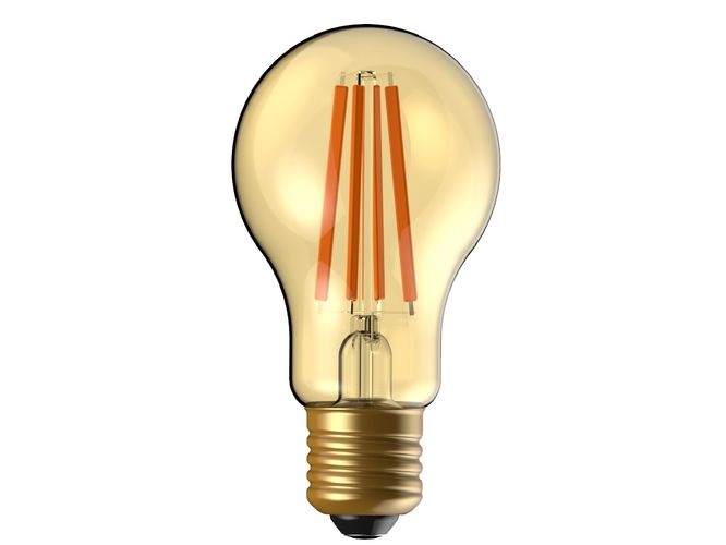 נורת לד פחם 8.5W A60 צבע זהב דגם MDL-FBA60G8.5W