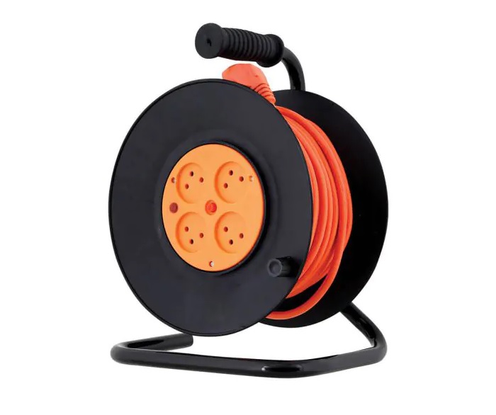 תוף כבל מאריך 20 מטר 4 שקעים דגם HYCR20