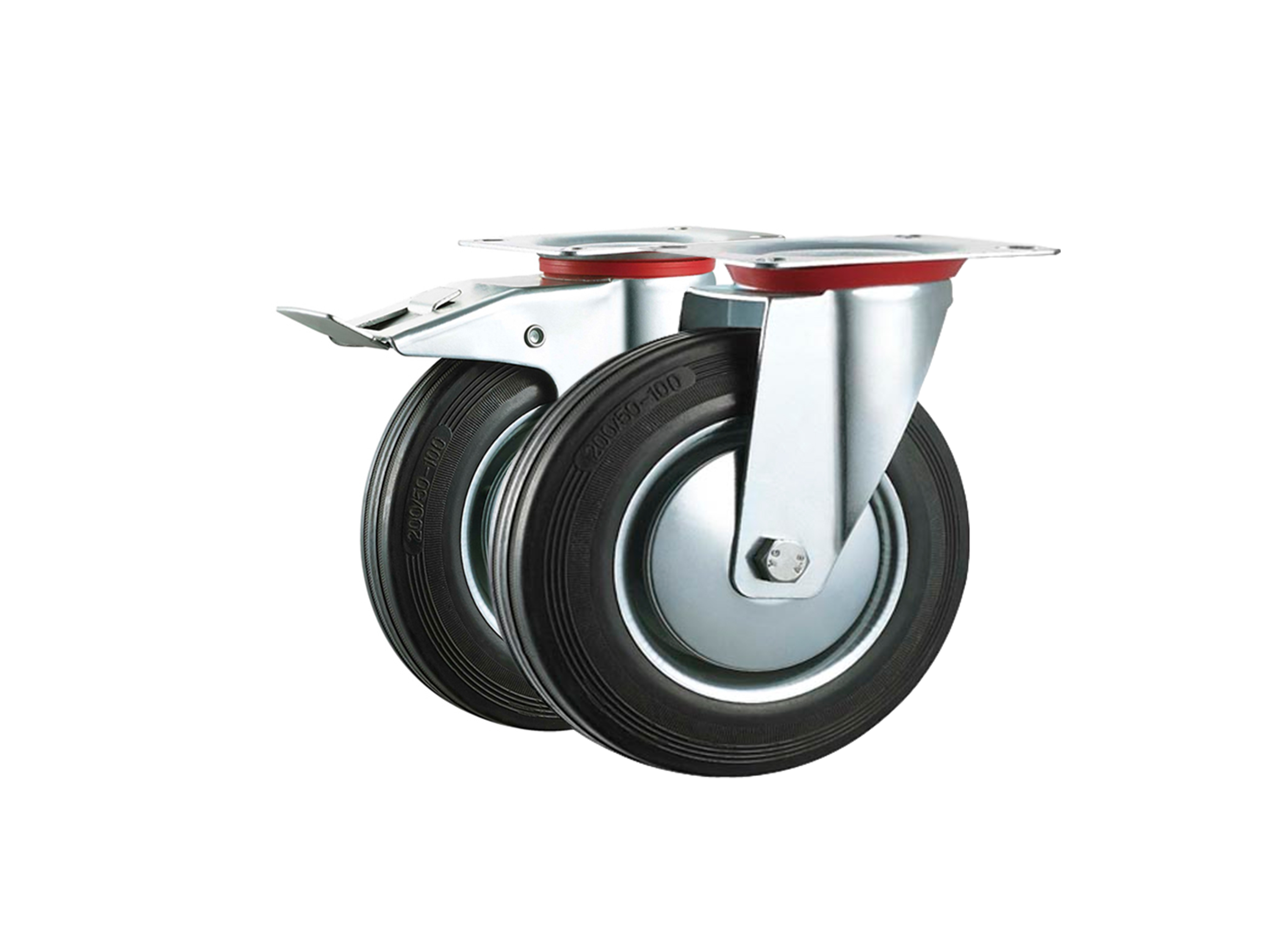 גלגל גומי שחור 3"