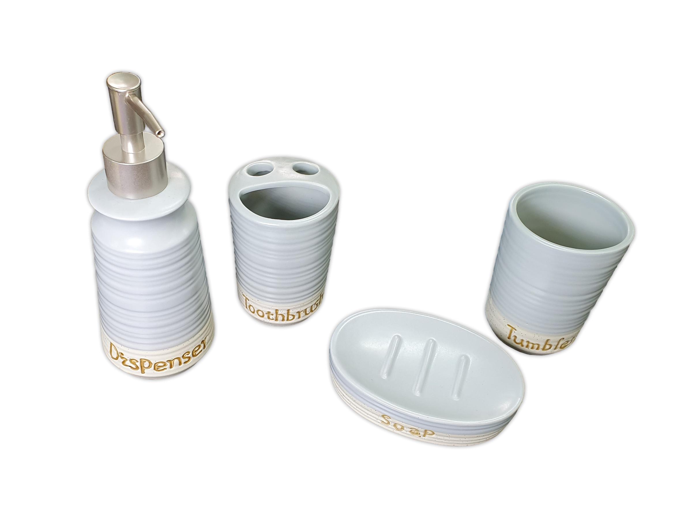 סט אביזרי אמבט 4 חלקים תכלת