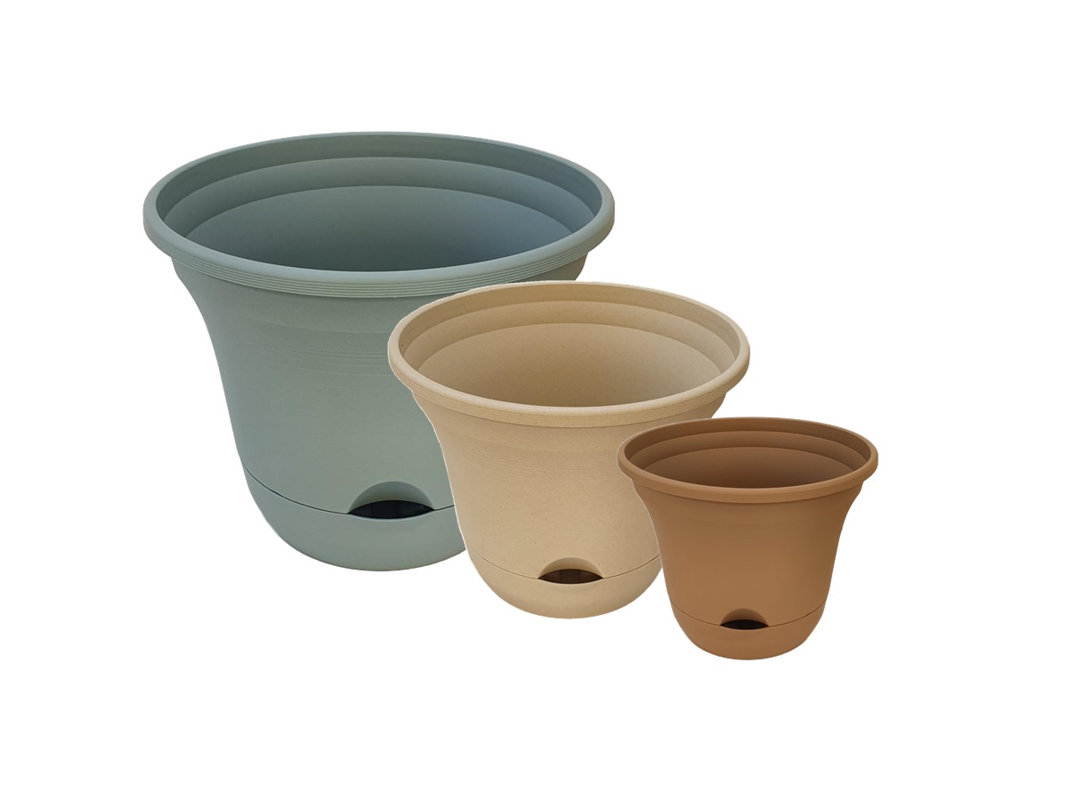 עציץ פעמון + צלחת מובנית