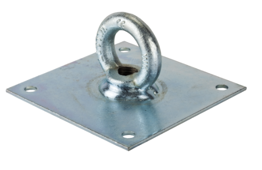 פלטה מחוזקת עם 4 חורים 150/150 מ"מ עם טבעת 16 מ"מ דגם 1664